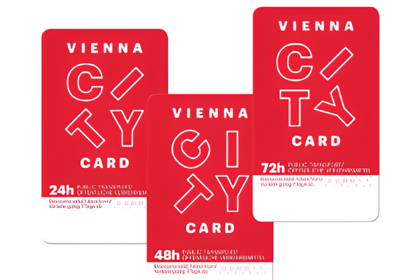 Drei rote Gutscheine für die Vienna City Card.